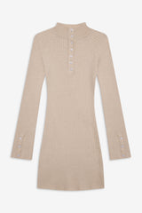 Isla Long Sleeve Mini Dress - Cream