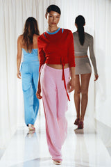Breeze Low Rise Knit Pants - Strawberries & Cream
